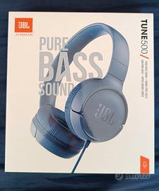 cuffie JBL Tune 500 Auricolare Cablato blu