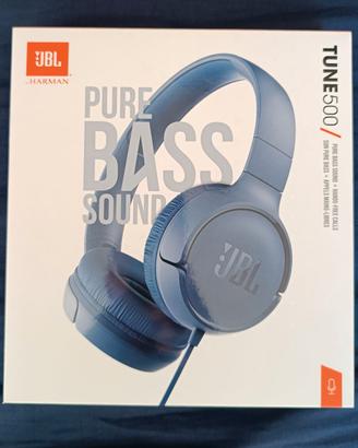 cuffie JBL Tune 500 Auricolare Cablato blu