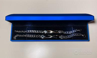 Bracciali di coppia in acciaio nuovi