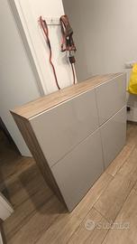 Mobile credenza per soggiorno Ikea grigio