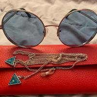 Occhiali donna Guess originali+custodia+catenella
