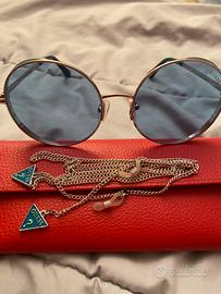 Occhiali donna Guess originali+custodia+catenella