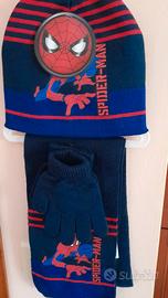 set completo guanti berretta e sciarpa spiderman