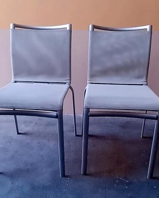 Sedia design Liu acciaio argentata  (2 disp.)