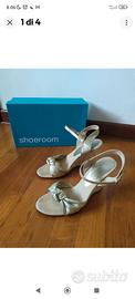 Sandali zeppa SHOEROOM 38 vera pelle espadrilles