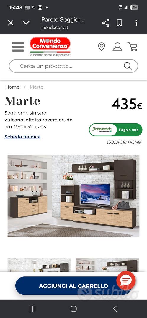 parete soggiorno marte mondo convenienza Arredamento e