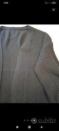 Cardigan donna oversize a coste mezza stagione