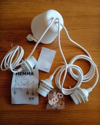 Portalampada Ikea Hemma a tre cavi