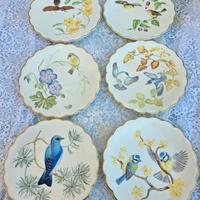 Set 6 piatti Royal Worcester, dipinti a mano