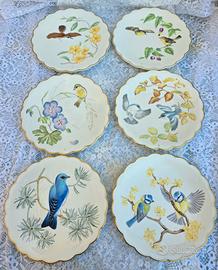 Set 6 piatti Royal Worcester, dipinti a mano