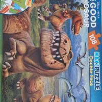 Maxi puzzle double face 128 pezzi dinosauri
