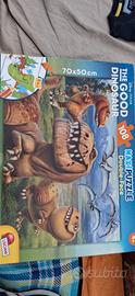 Maxi puzzle double face 128 pezzi dinosauri