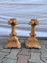 Coppia di basi in legno