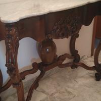 consolle di antiquariato con specchio 