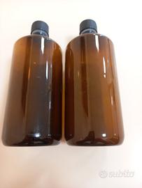 2 bottiglie flaconi vuoti da 1 litro ciascuno 