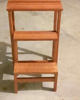 Scaletta in legno 3 gradini pieghevoli