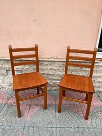 SET COPPIA SEDIE IN LEGNO DI FAGGIO CASA cucina EC
