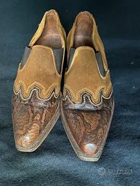 Scarpe stivaletto pitone stile far west vintage