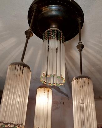 Lampadario quattro luci stile Liberty 
