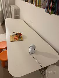 Scrivania per bambini laccato bianco opaco