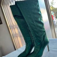 Stivali verde metallizzato