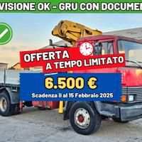 Iveco turbo 145.17 gru e cassone fisso -