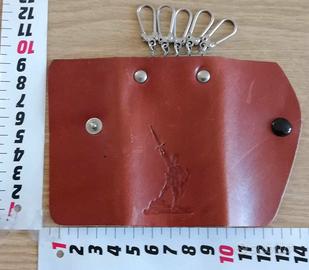 Portachiavi cuoio militare (simbolo Lega) Legnano