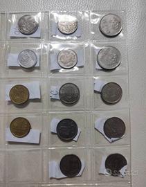 14 monete spagnole peseta 