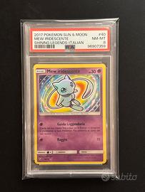 Carta Pokémon mew iridescente 40 PSA 8 ITA