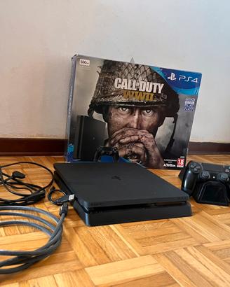 PS4 Slim 500GB + 2 Controller + Accessori