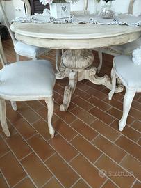 TAVOLO TONDO SHABBY ALLUNGABILE 