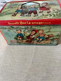 Scatola latta Doria Orsago vintage
