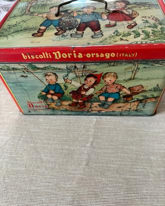 Scatola latta Doria Orsago vintage