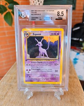 Carta pokemon espeon Prima 1ed. bgs 8.5 rara neo d