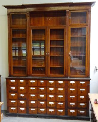 ANTICA CASSETTIERA DA FARMACIA LIBRERIA