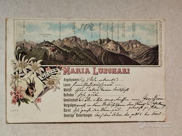 Cartolina "Gruss aus Maria Luschari" 1897