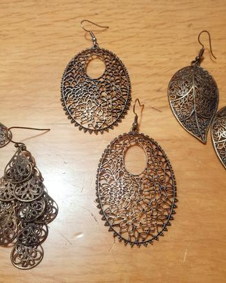 orecchini in metallo stile boho