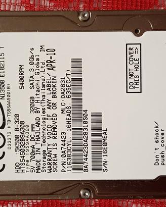 Hard Disk Hitachi 320GB 2.5" SATA