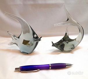 Coppia Pesci Tropicali Vintage Vetro di Murano