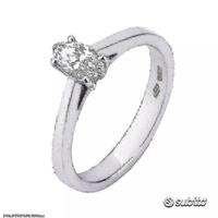 ANELLO SOLITARIO ORO 18kt. DIAMANTE MARQUISE 0,41