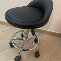 Sgabello similpelle nero