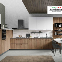 CUCINA LINEARE CON BOISERIE ATREZZATA+TAVOLO
