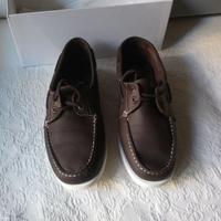 Scarpe mocassino vela da uomo, in pelle, numero 43