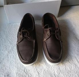 Scarpe mocassino vela da uomo, in pelle, numero 43