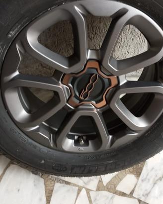 Cerchi 16" Fiat 500X Satinati + Gomme  Michelin