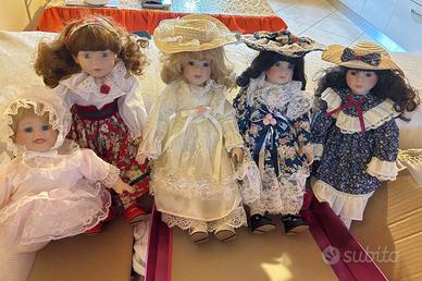 n 5 bambole da collezione