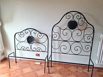 Testata e pediera letto in ferro primi del 900