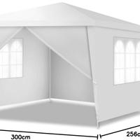 Gazebo Giardino 3x3m 4 Pareti Laterali Rimovibili
