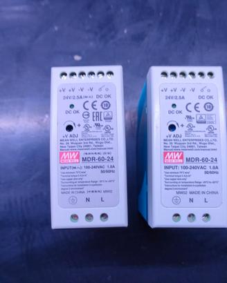 Coppia Alimentatori switching DIN Rail MEAN WELL