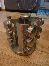 portaspezie girevole in metallo